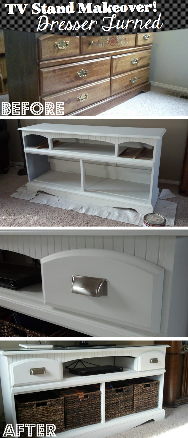 tv stand makeover